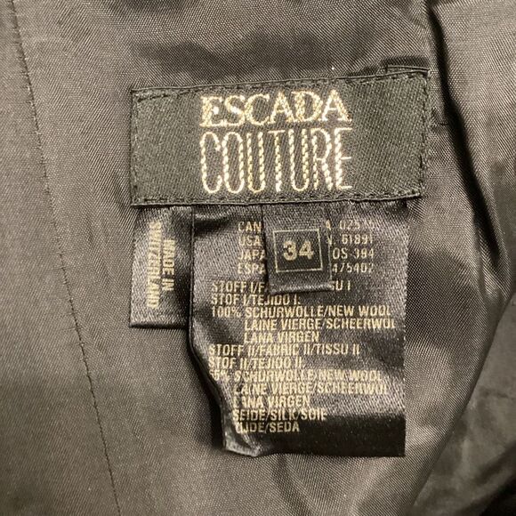 Escada Couture Black Halter Lace  Cocktail Formal Dress Size 2 US - Picture 12 of 16